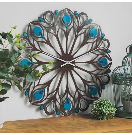 Настінний годинник Peacock Feather