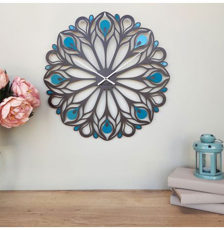 Настінний годинник Peacock Feather