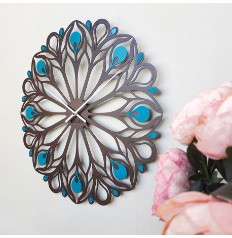 Настінний годинник Peacock Feather