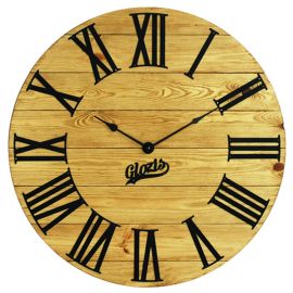 Настінний годинник з дерева Glozis Kansas Gold, 60 см