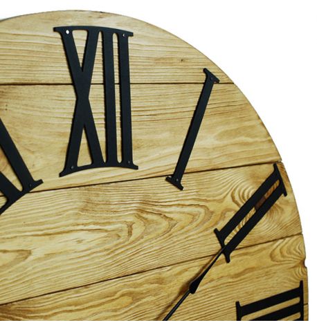 Настінний годинник з дерева Glozis Kansas Gold, 60 см