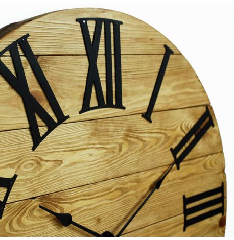 Настінний годинник з дерева Glozis Kansas Gold, 60 см