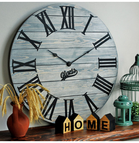 Настенные часы из дерева Glozis Kansas Graphite, 60 см