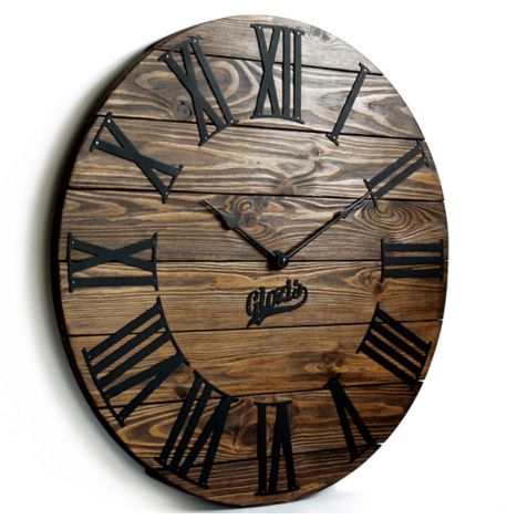 Настенные часы из дерева Glozis Kansas Mokko, 60 см