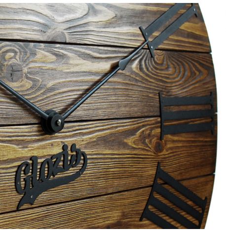 Настенные часы из дерева Glozis Kansas Mokko, 60 см