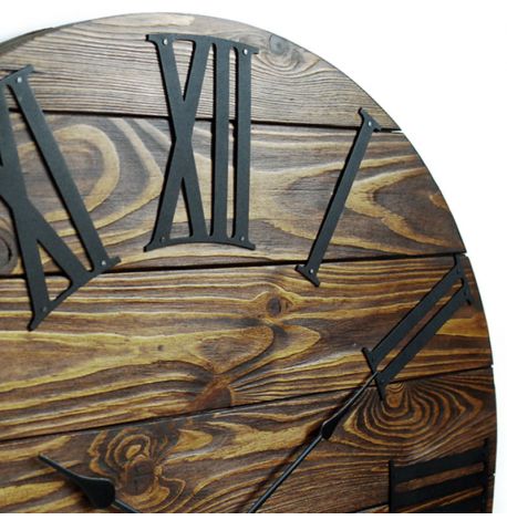 Настенные часы из дерева Glozis Kansas Mokko, 60 см