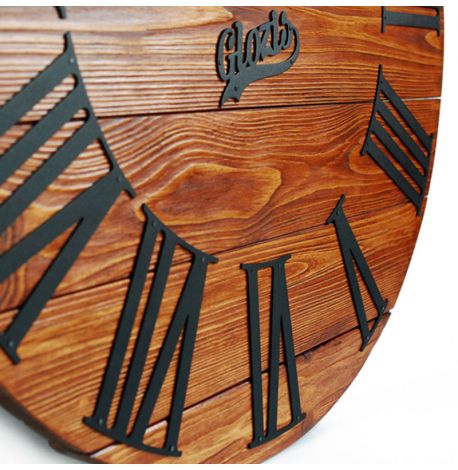 Настенные часы из дерева Glozis Kansas Rust, 60 см