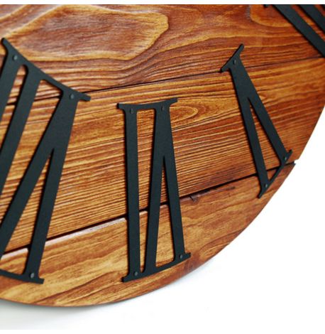 Настенные часы из дерева Glozis Kansas Rust, 60 см