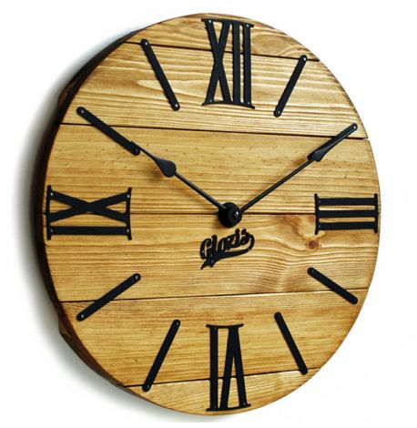 Настенные часы из дерева Glozis Nevada Gold, 40 см