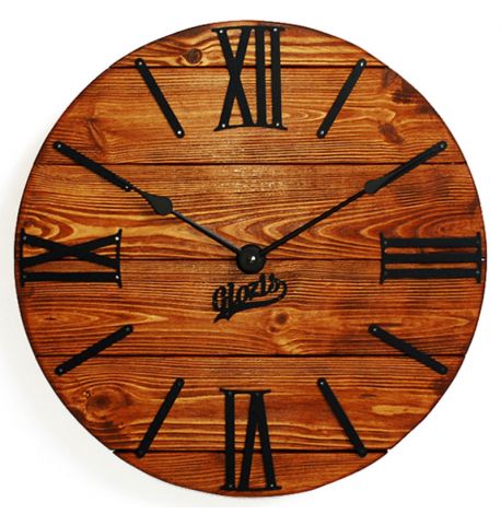 Настенные часы из дерева Glozis Nevada Rust, 40 см