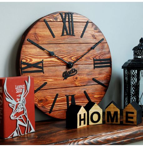 Настенные часы из дерева Glozis Nevada Rust, 40 см
