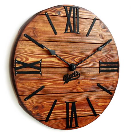 Настенные часы из дерева Glozis Nevada Rust, 40 см