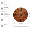 Настенные часы из дерева Glozis Nevada Rust, 40 см