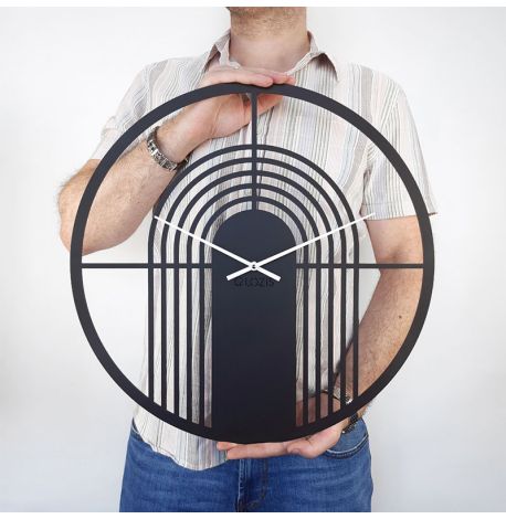 Настінний годинник Arch Black (чорний), 50 см