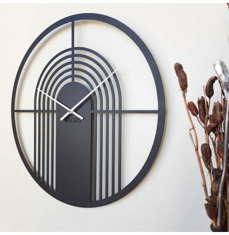 Настінний годинник Arch Black (чорний), 50 см