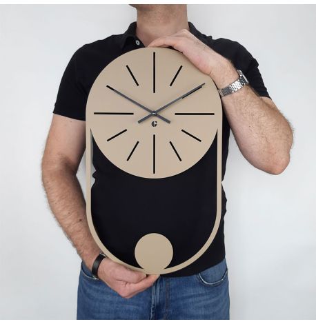 Настінний годинник Balance Beige (бежевий), 50х30 см