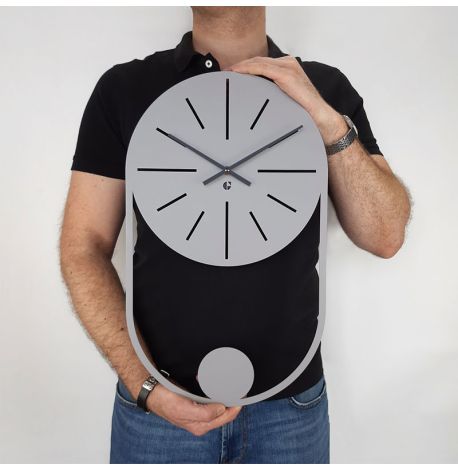 Настенные часы Balance Gray (серые), 50х30 см