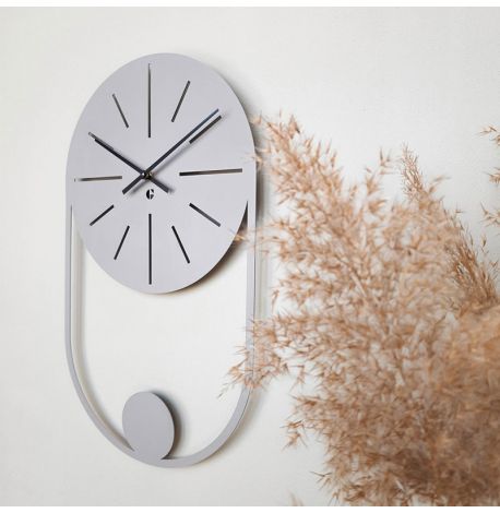 Настенные часы Balance Gray (серые), 50х30 см