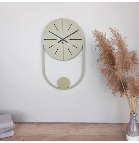 Настінний годинник Balance Olive (оливковий), 50х30 см