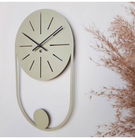 Настінний годинник Balance Olive (оливковий), 50х30 см