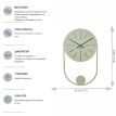 Настінний годинник Balance Olive (оливковий), 50х30 см