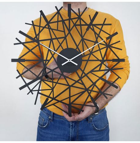 Настінний годинник Chaos (чорний), 50 см