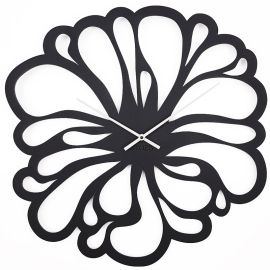 Настенные часы Flower (черные), 48 см