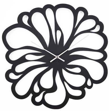 Настінний годинник Flower (чорний), 48 см