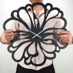 Настінний годинник Flower (чорний), 48 см