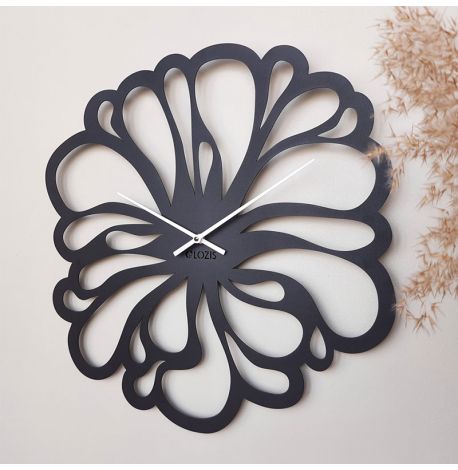 Настінний годинник Flower (чорний), 48 см
