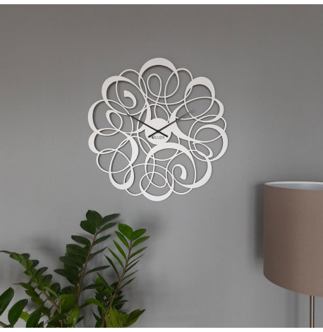 Настінний годинник Freya White (білий), 50 см