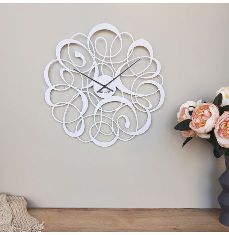 Настінний годинник Freya White (білий), 50 см