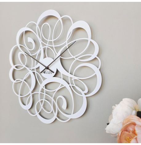Настінний годинник Freya White (білий), 50 см