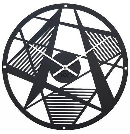 Настінний годинник Line (чорний), 35 см