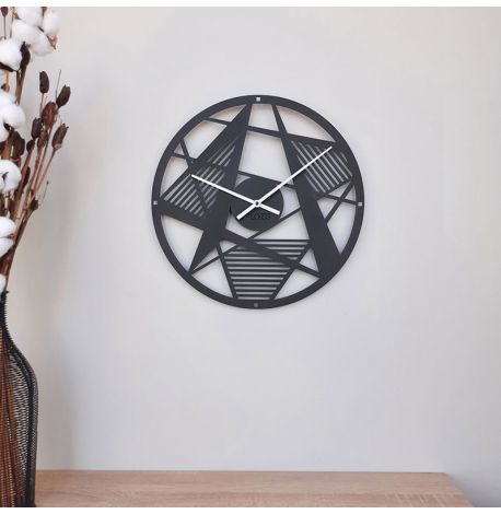 Настінний годинник Line (чорний), 35 см