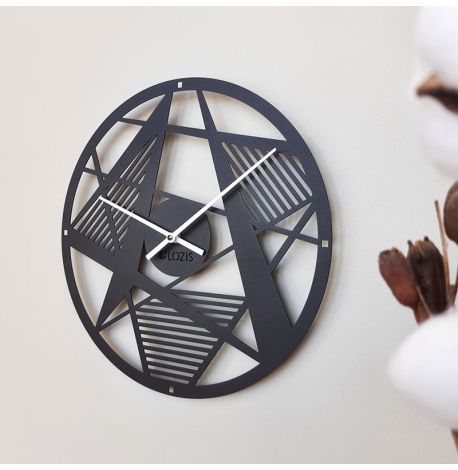 Настінний годинник Line (чорний), 35 см