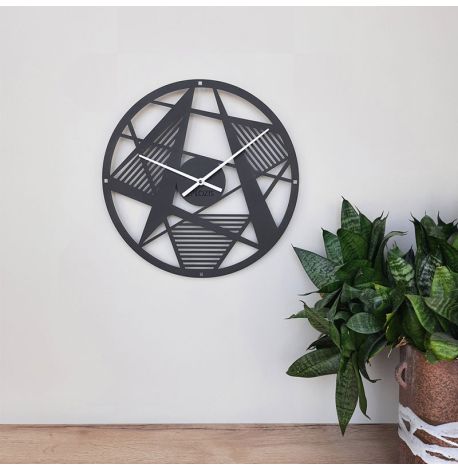 Настінний годинник Line (чорний), 35 см