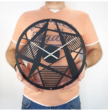 Настінний годинник Line (чорний), 35 см