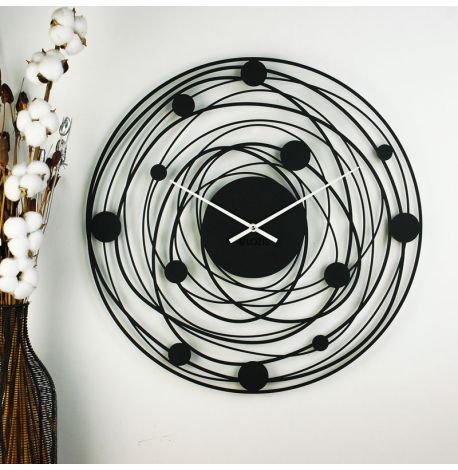 Настенные часы Solar Black (черные), 50 см