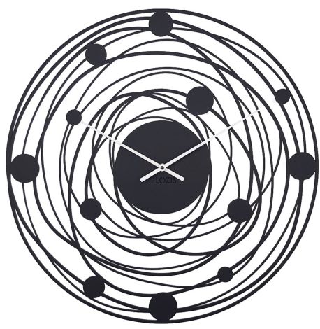 Настенные часы Solar Black (черные), 50 см