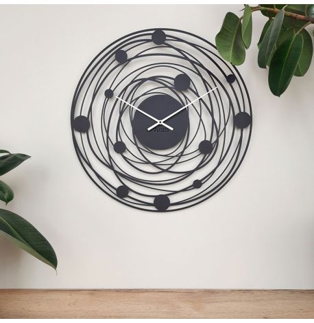 Настенные часы Solar Black (черные), 50 см