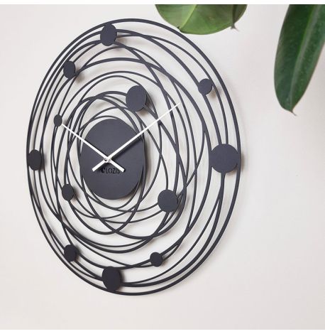 Настенные часы Solar Black (черные), 50 см