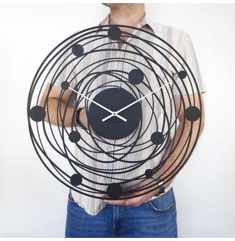 Настенные часы Solar Black (черные), 50 см