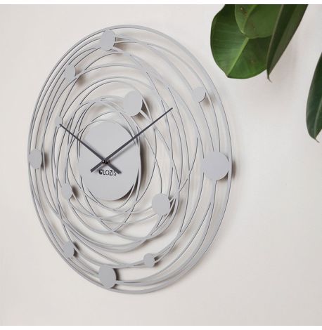 Настінний годинник Solar Gray (сірий), 50 см