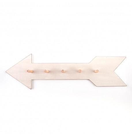 Настінна вішалка для одягу "Стріла" (світле дерево)