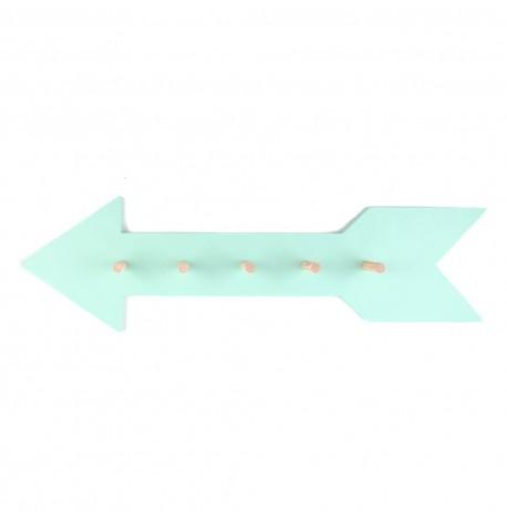 Настенная вешалка для одежды "Стрела" (мятная)