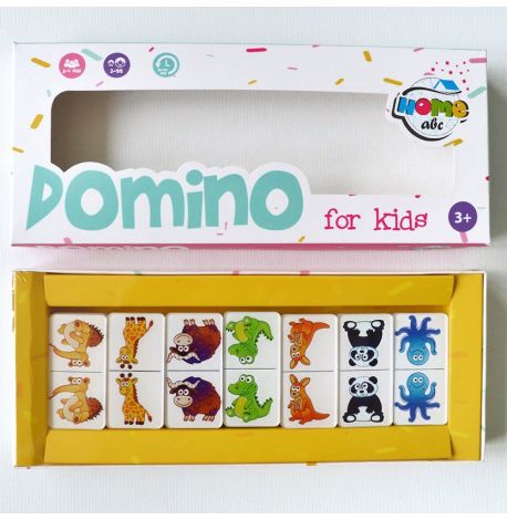 Дитяче Domino Animals white set