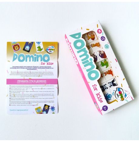 Дитяче Domino Animals white set