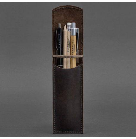 Шкіряний чохол для ручок 1.0 (темно-коричневий) шкіра Crazy Horse