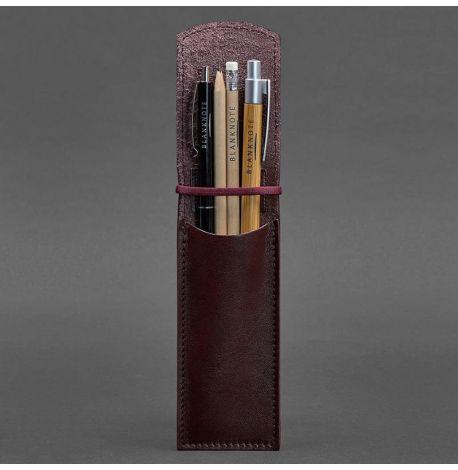 Кожаный чехол для ручек 1.0 (бордовый)